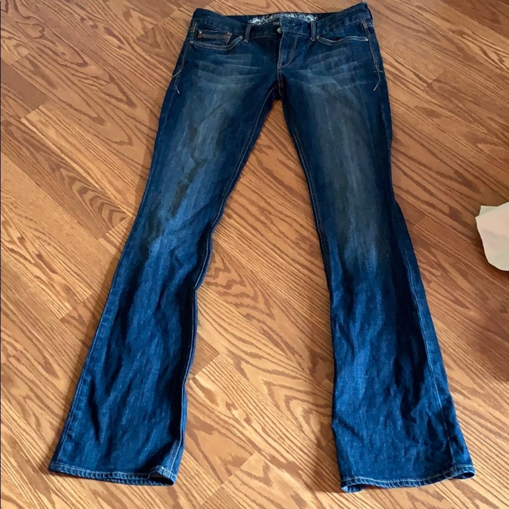 Express boot cut jeans, size 4L